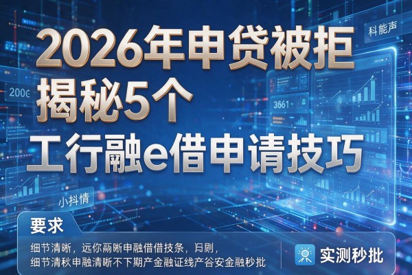 2026年申贷被拒揭秘5个工行融e借申请技巧实测秒批!