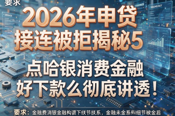 2026年申贷接连被拒揭秘5点哈银消费金融好下款么彻底讲透!