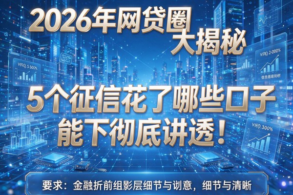 2026年网贷圈大揭秘5个征信花了哪些口子能下彻底讲透!