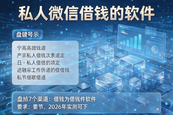 私人微信借钱的软件 盘点7个渠道2026年实测可下!