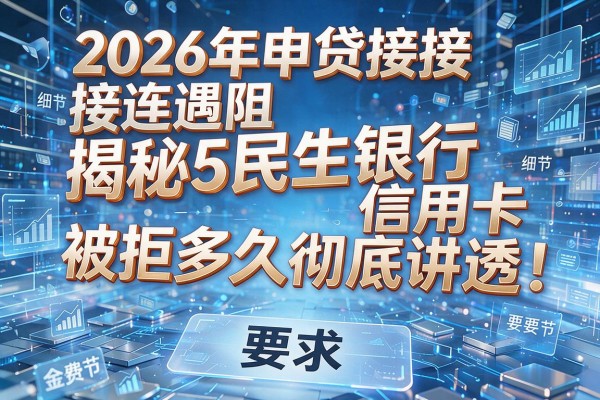 2026年申贷接连遇阻揭秘5民生银行信用卡被拒多久彻底讲透!
