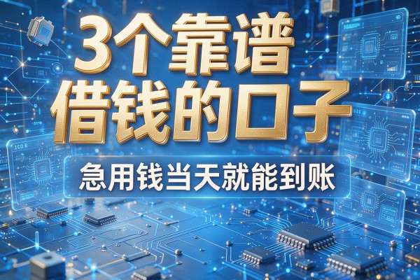 3个靠谱借钱的口子,急用钱当天就能到账!