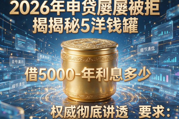 2026年申贷屡屡被拒揭秘5洋钱罐借5000-年利息多少权威彻底讲透!
