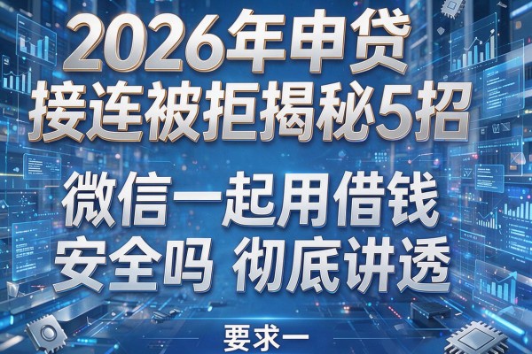 2026年申贷接连被拒揭秘5招微信一起用借钱安全吗彻底讲透!