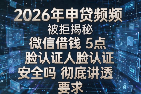 2026年申贷频频被拒揭秘5点微信借钱人脸认证安全吗彻底讲透!