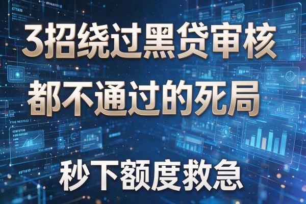 3招绕过黑贷审核都不通过的死局,秒下额度救急!