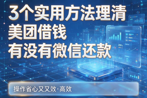 3个实用方法理清美团借钱有没有微信还款,操作省心又高效!