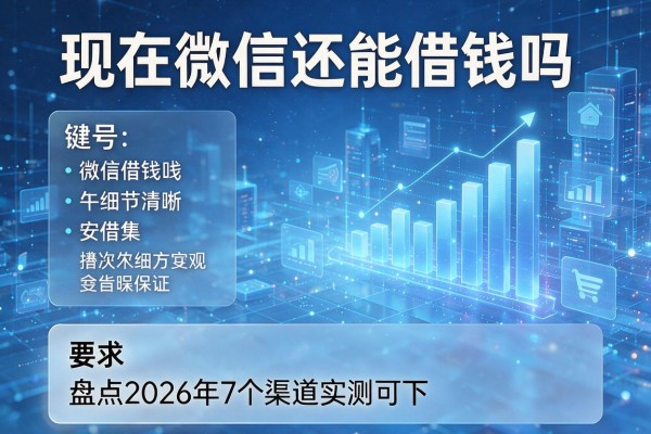 现在微信还能借钱吗 盘点2026年7个渠道实测可下！