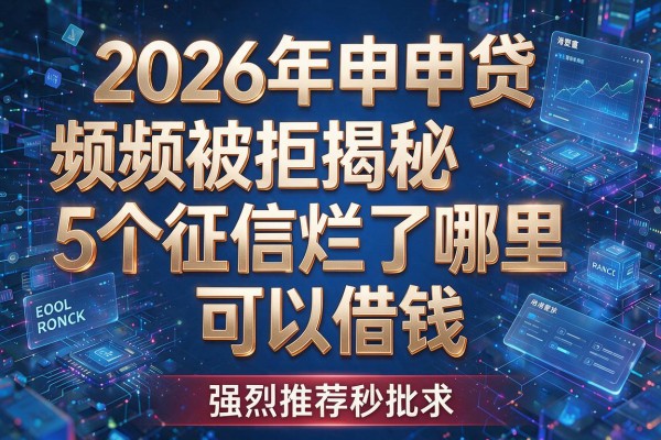 2026年申贷频频被拒揭秘5个征信烂了哪里可以借钱强烈推荐秒批！