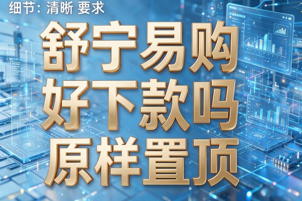 舒宁易购好下款吗原样置顶