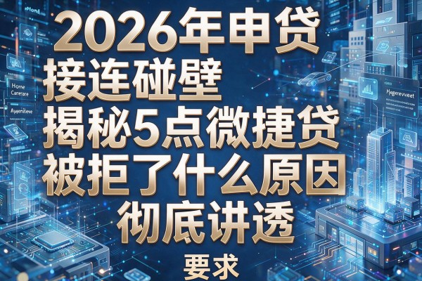2026年申贷接连碰壁揭秘5点微捷贷被拒了什么原因彻底讲透!