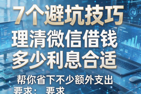 7个避坑技巧理清微信借钱多少利息合适,帮你省下不少额外支出!
