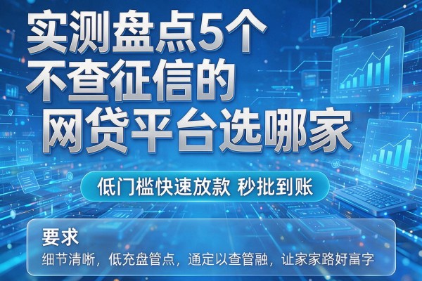 实测盘点5个不查征信的网贷平台选哪家 低门槛快速放款秒批到账!