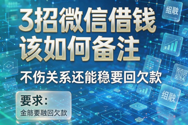 3招微信借钱该如何备注,不伤关系还能稳要回欠款!