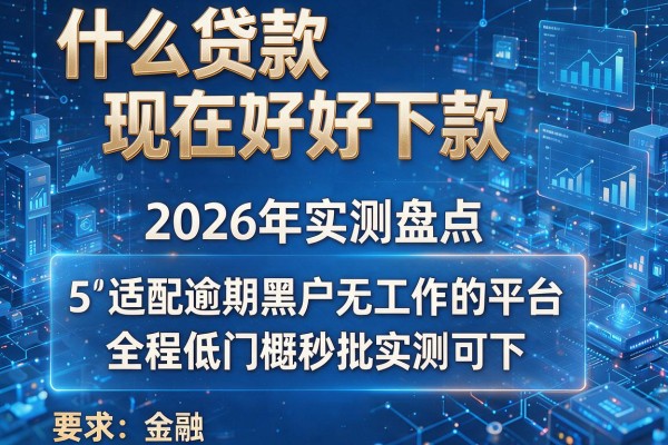 什么贷款现在好下款 2026年实测盘点5个适配逾期黑户无工作的平台 全程低门槛秒批实测可下!