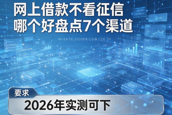 网上借款不看征信哪个好盘点7个渠道2026年实测可下!