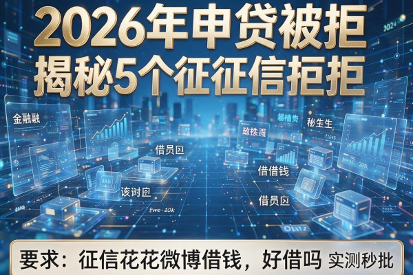 2026年申贷被拒揭秘5个征信花微博借钱好借吗实测秒批！
