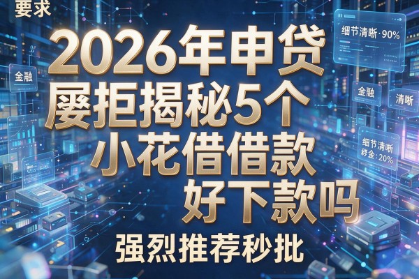 2026年申贷屡拒揭秘5个小花借借款好下款吗强烈推荐秒批！
