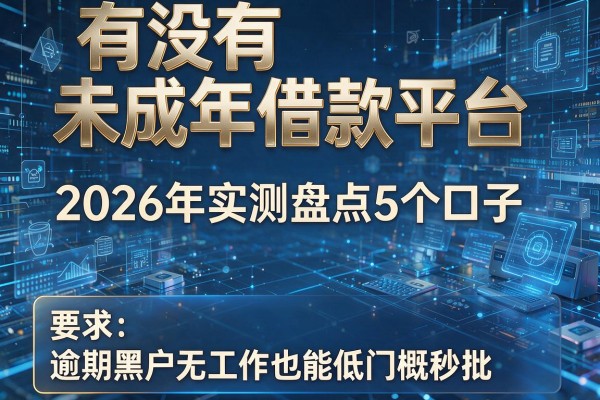 有没有未成年借款平台 2026年实测盘点5个口子 逾期黑户无工作也能低门槛秒批!