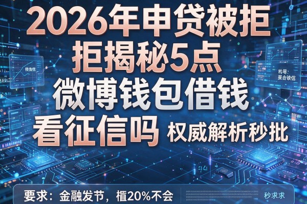 2026年申贷被拒揭秘5点微博钱包借钱看征信吗权威解析秒批!