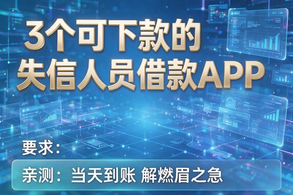 3个可下款的失信人员借款APP，亲测当天到账解燃眉之急！