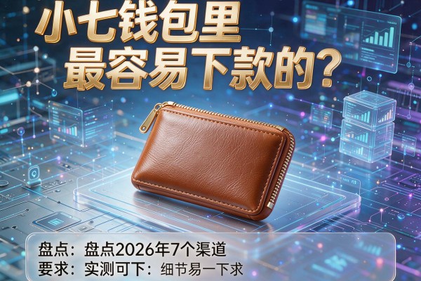小七钱包里最容易下款的 盘点2026年7个渠道 实测可下!