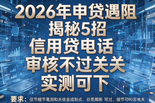 2026年申贷遇阻揭秘5招信用贷电话审核不过关实测可下!