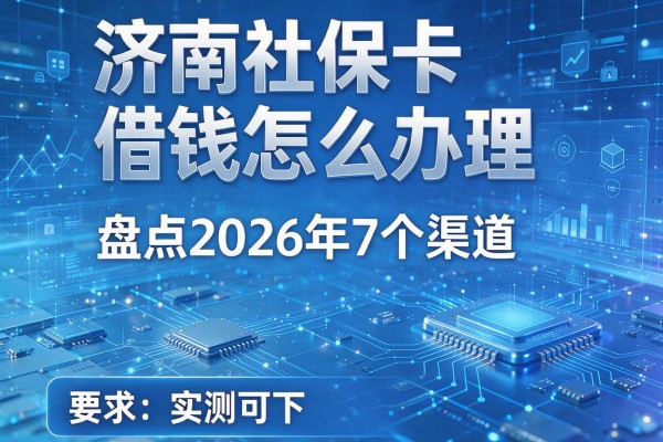 济南社保卡借钱怎么办理 盘点2026年7个渠道 实测可下！