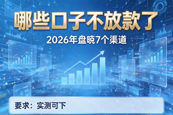 哪些口子不放款了 2026年盘点7个渠道 实测可下!