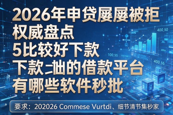 2026年申贷屡屡被拒权威盘点5比较好下款的借款平台有哪些软件秒批!