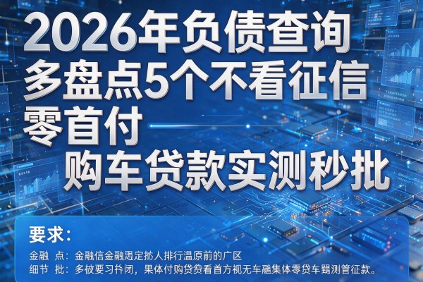2026年负债查询多盘点5个不看征信零首付购车贷款实测秒批!