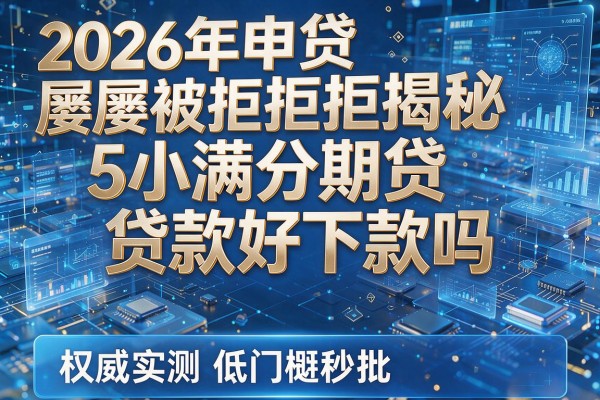 2026年申贷屡屡被拒揭秘5小满分期贷款好下款吗权威实测低门槛秒批！