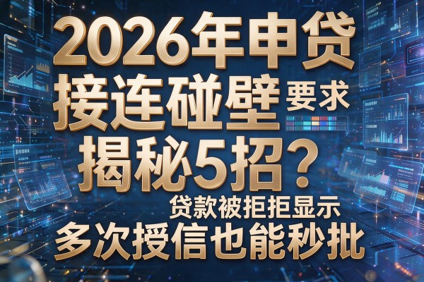 2026年申贷接连碰壁揭秘5招贷款被拒显示多次授信也能秒批!