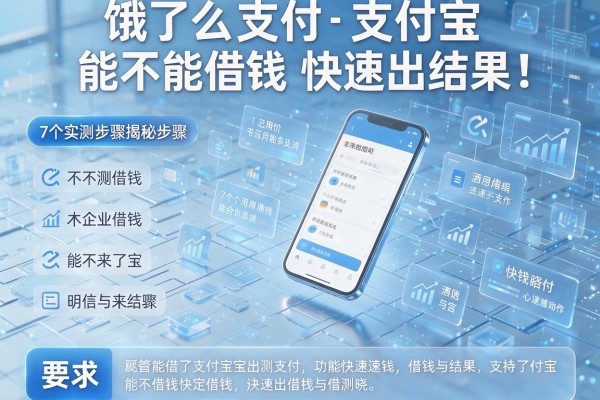 7个实测步骤揭秘饿了么支付宝能不能借钱快速出结果!