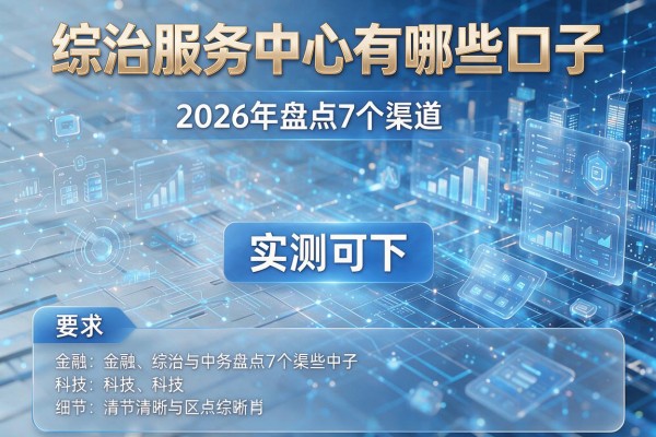 综治服务中心有哪些口子 2026年盘点7个渠道 实测可下!