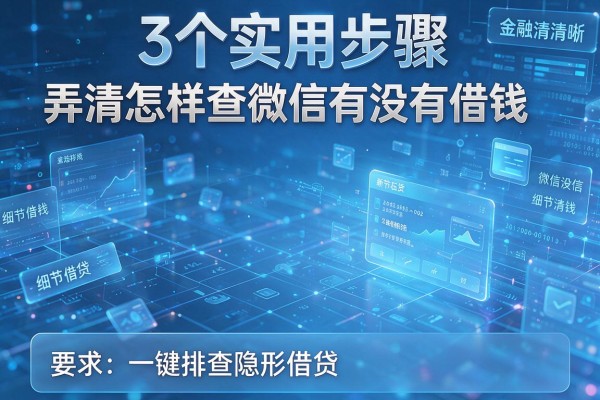 3个实用步骤弄清怎样查微信有没有借钱,一键排查隐形借贷!