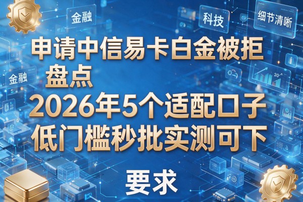 申请中信易卡白金被拒盘点2026年5个适配口子低门槛秒批实测可下!