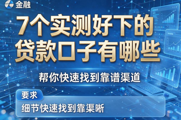 7个实测好下的贷款口子有哪些,帮你快速找到靠谱渠道!