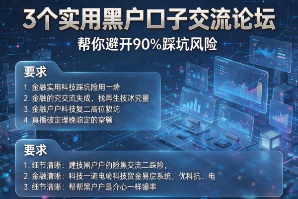 3个实用黑户口子交流论坛,帮你避开90%踩坑风险!