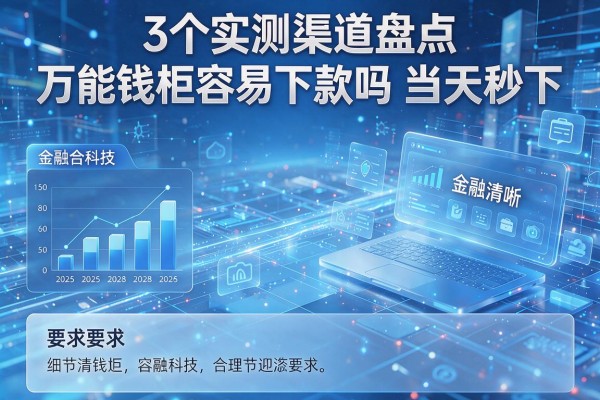 3个实测渠道盘点万能钱柜容易下款吗当天秒下！