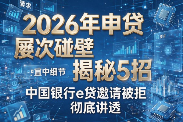 2026年申贷屡次碰壁揭秘5招中国银行e贷邀请被拒彻底讲透!
