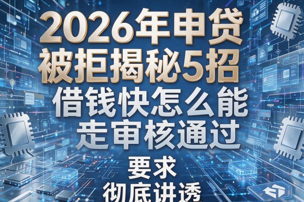 2026年申贷被拒揭秘5招借钱快怎么能审核通过彻底讲透！