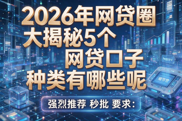 2026年网贷圈大揭秘5个网贷口子种类有哪些呢强烈推荐秒批!