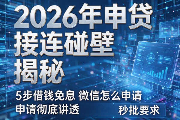 2026年申贷接连碰壁揭秘5步借钱免息微信怎么申请彻底讲透秒批!