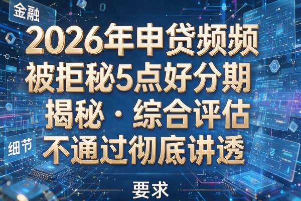 2026年申贷频频被拒揭秘5点好分期综合评估不通过彻底讲透!
