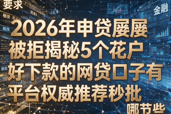 2026年申贷屡屡被拒揭秘5个花户好下款的网贷口子有哪些平台权威推荐秒批!