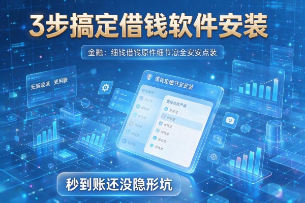 3步搞定借钱软件安装,秒到账还没隐形坑!