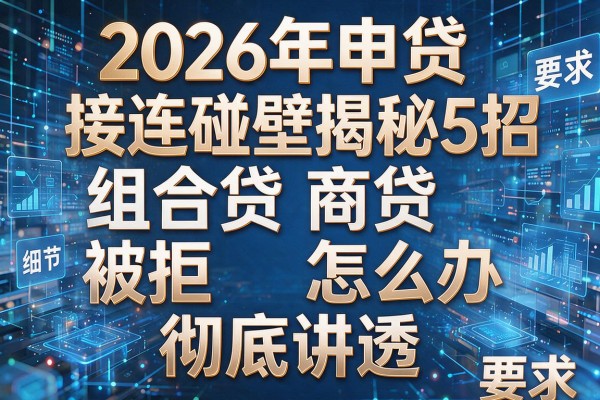 2026年申贷接连碰壁揭秘5招组合贷商贷被拒怎么办彻底讲透!