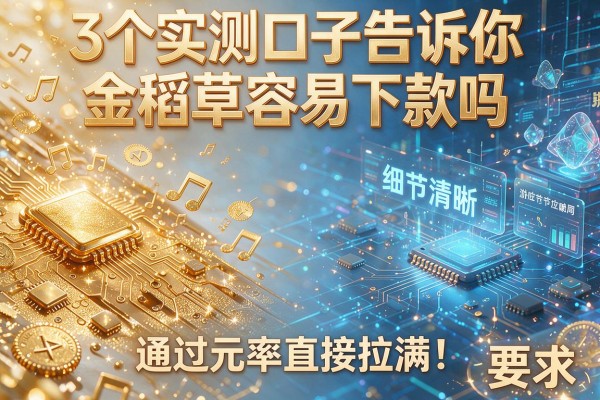 3个实测口子告诉你金稻草容易下款吗,通过率直接拉满!
