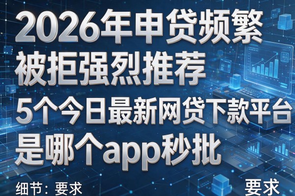 2026年申贷频繁被拒强烈推荐5个今日最新网贷下款平台是哪个app秒批！